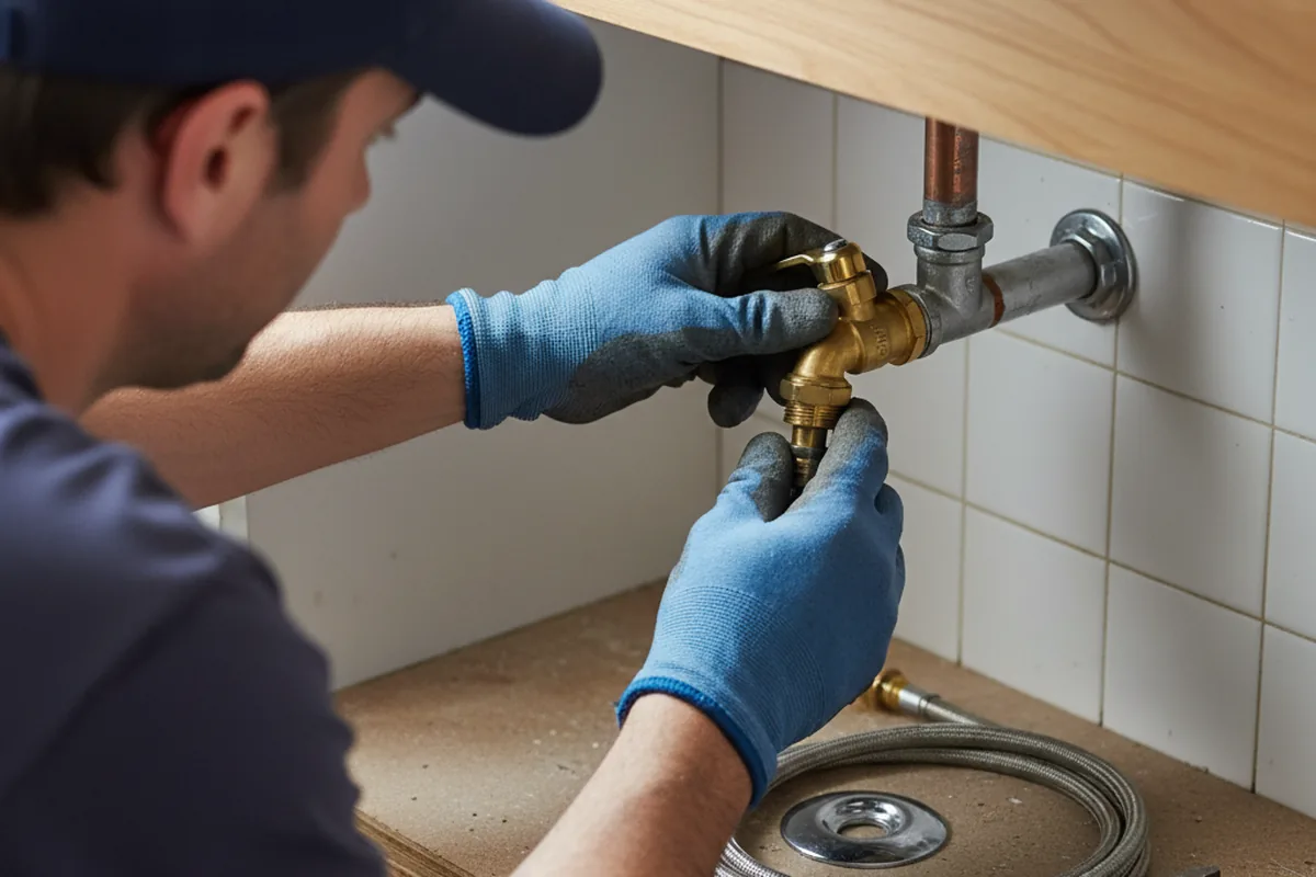 Shutoff valve and fitting work during Emergency Plumbing in Wedowee
